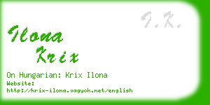 ilona krix business card